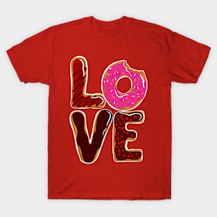 Love is Donuts Donut Lovers T-Shirt